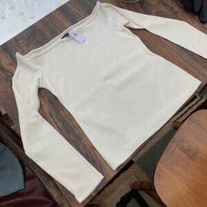 Banana Republic Cream Off Shoulder Top